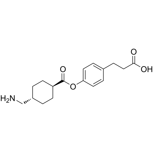Cetraxate (trans-4-[[[4-(aminomethyl)cyclohexyl]carbonyl]oxy]phenylpropionic acid) 34675-84-8